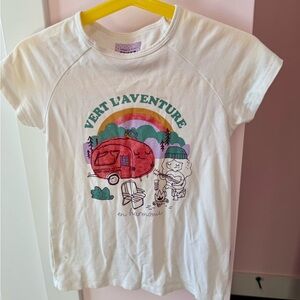 Vert L'Aventure Kids Graphic Tee - White